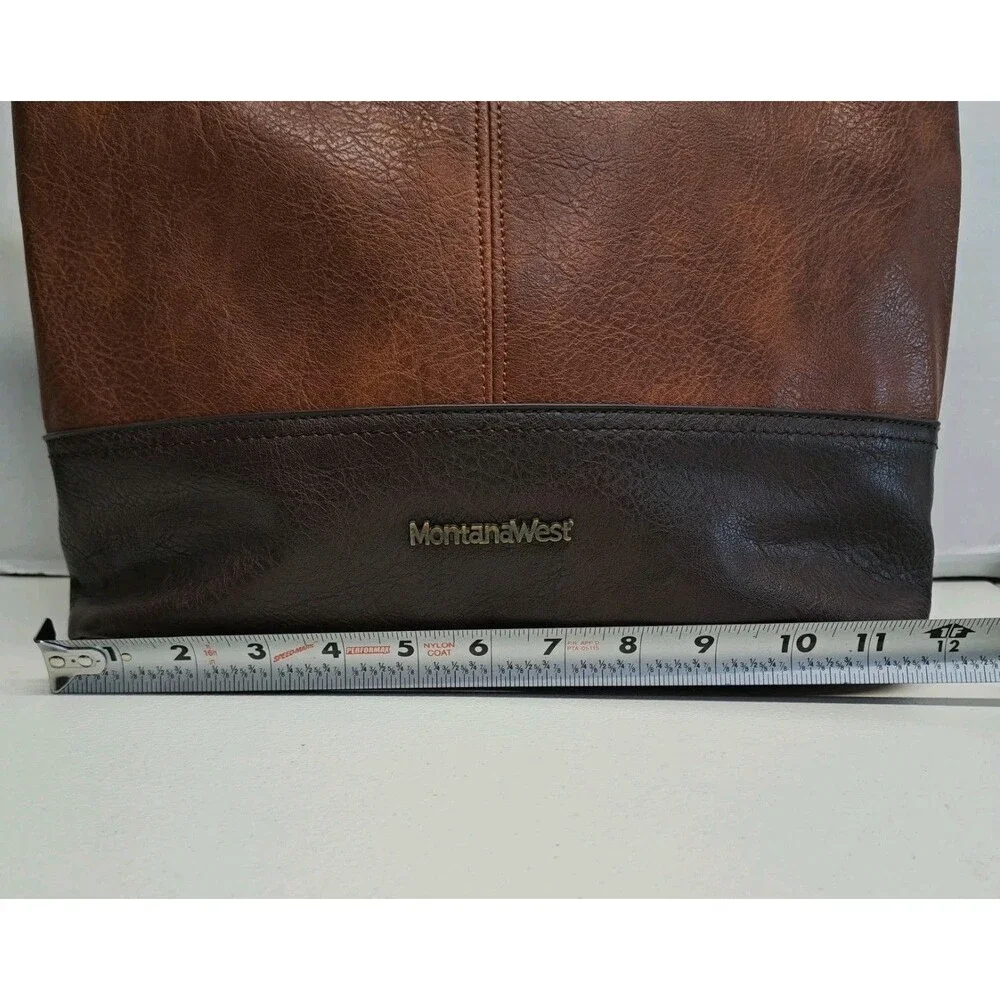 Montana West Hobo Vegan Leather Top Handle Shoulder Bag - Picture 9 of 13
